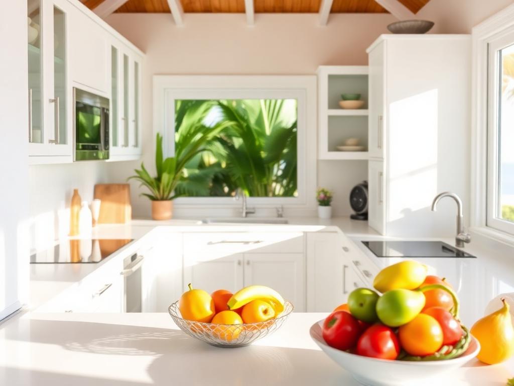 Cozinha limpa e organizada após preparação